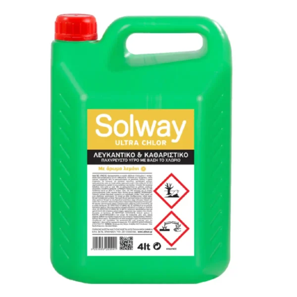 Solway Ultra Chlor Παχύρρευστη Χλωρίνη Λεμόνι - 4lt Alikon 003