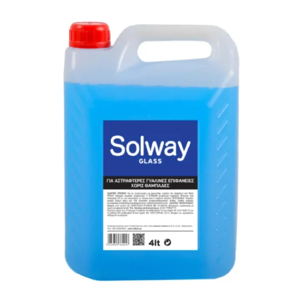 Solway Glass 4L - Επαγγελματικό Υγρό Καθαρισμού Τζαμιών Alikon 007
